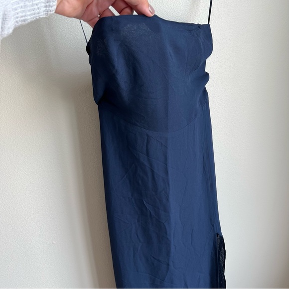 Reformation Navy Ingrid Strapless Maxi Dress, Size 0 - Picture 3 of 8